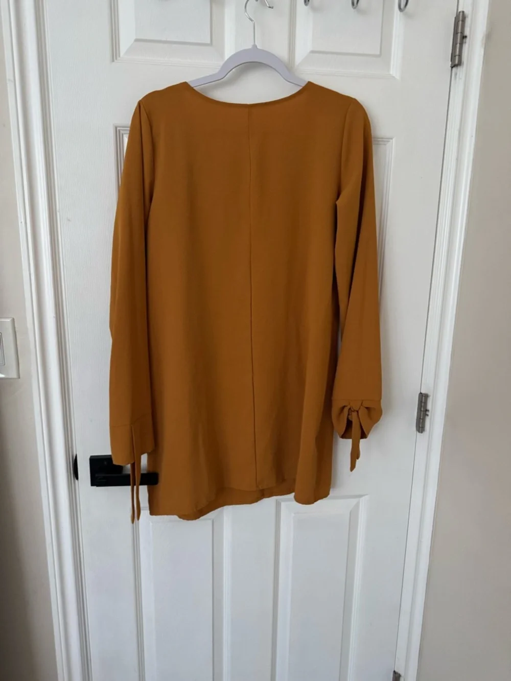 Women's Long Sleeve Tunic Blouse - Mustard